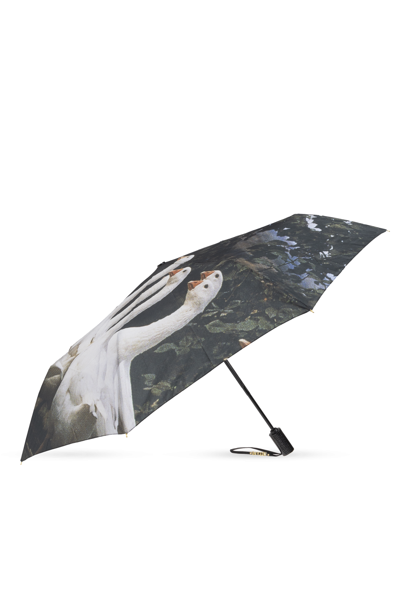 【Moschino】 Logo Umbrella 折りたたみ傘 Moschino ロゴ 折りたたみ傘 | ブラック | FARFETCH JP